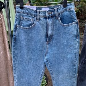 WEWOREWHAT Womens Blue Pocketed Zippered Stacked Skinny Jeans 25